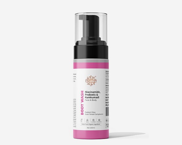 Niacinamide, Probiotic & Kumkumadi Foaming Face & Body Wash (200ml)