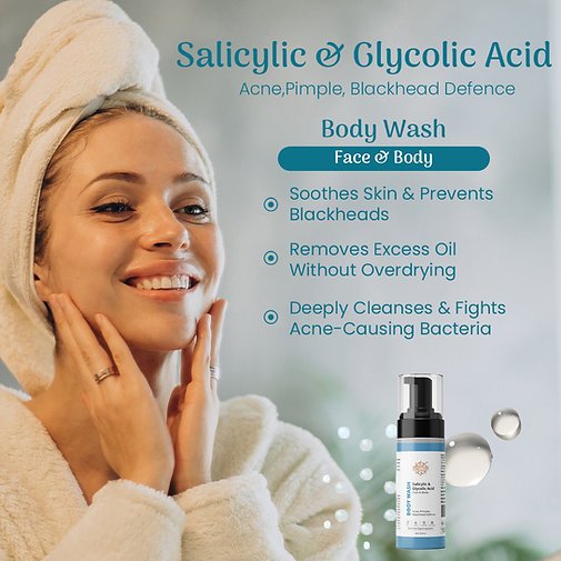 Salicylic & Glycolic Acid - Foaming Face & Body wash (200ml) - Image 2