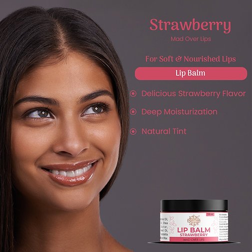 Natural Strawberry Lip balm (10ml) - Image 2