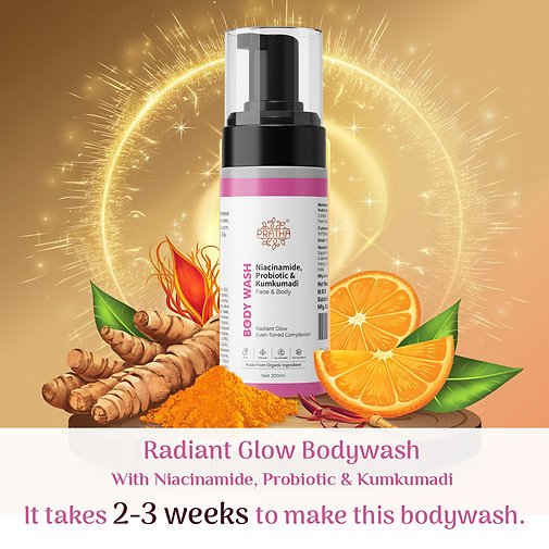 Niacinamide, Probiotic & Kumkumadi Foaming Face & Body Wash (200ml) - Image 3