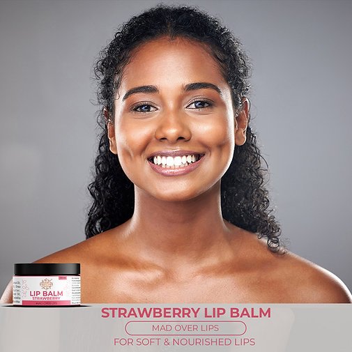 Natural Strawberry Lip balm (10ml) - Image 3