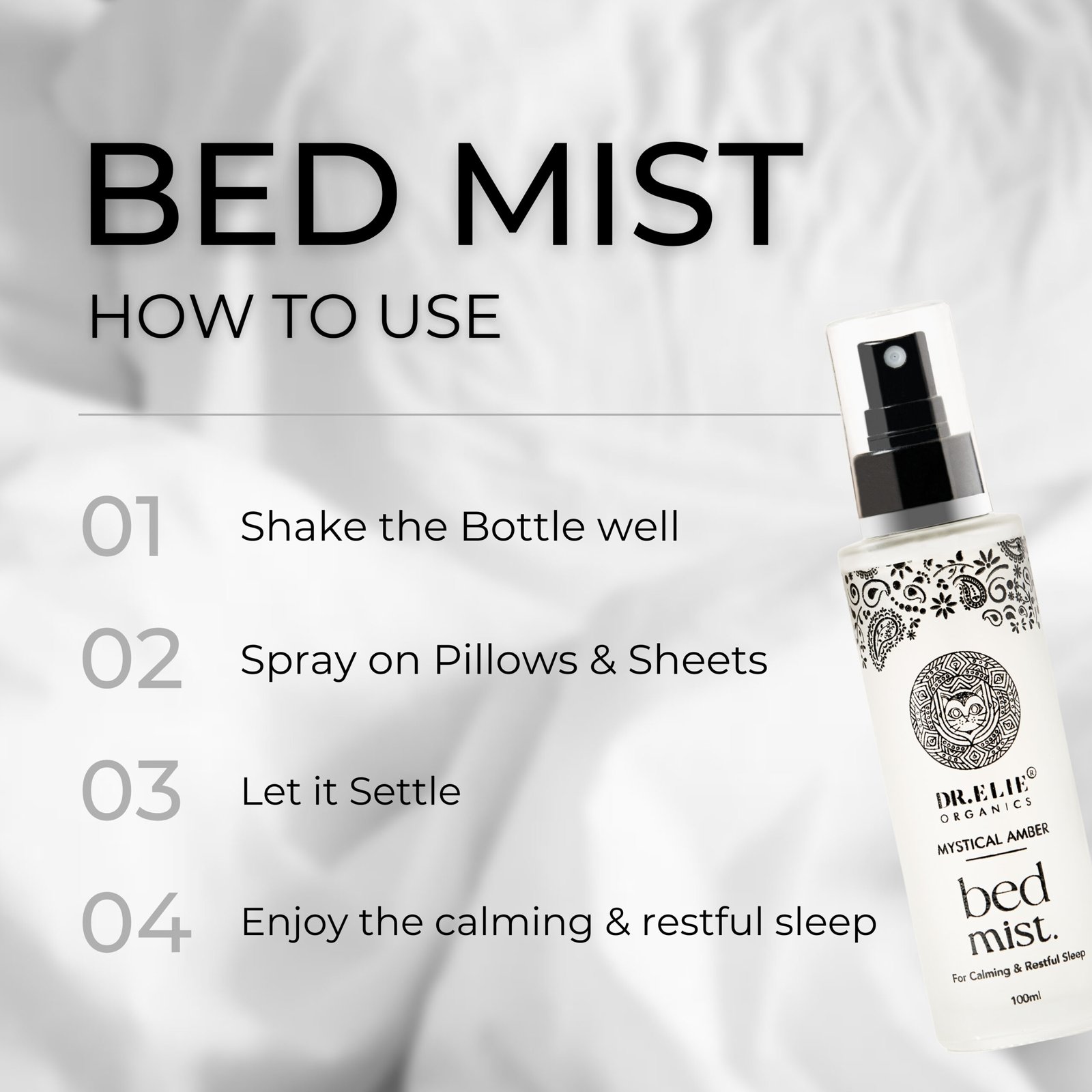 Mystical Amber Bed Mist for Calming & Restful Sleep (100ml) - Image 5