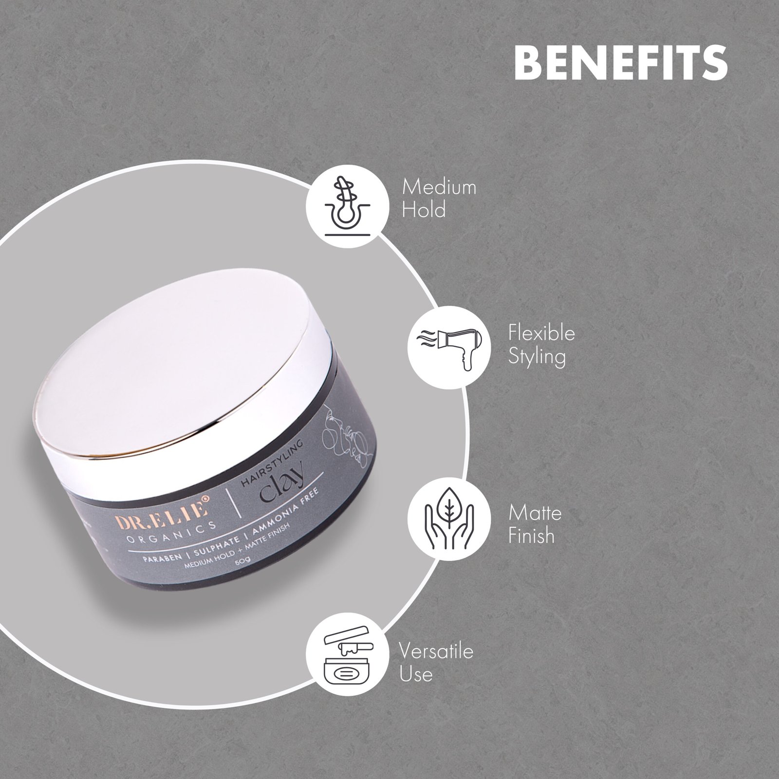 Hair Clay | Hairstyling Clay for Medium Hold (50 g) - Image 4