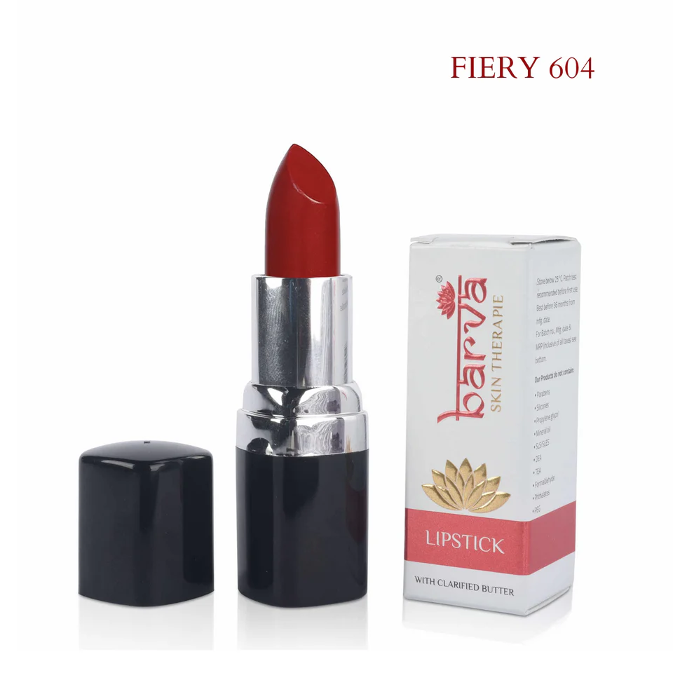 Fiery – 604 I Barva Natural Ghee-enriched Lipstick (4.3g)
