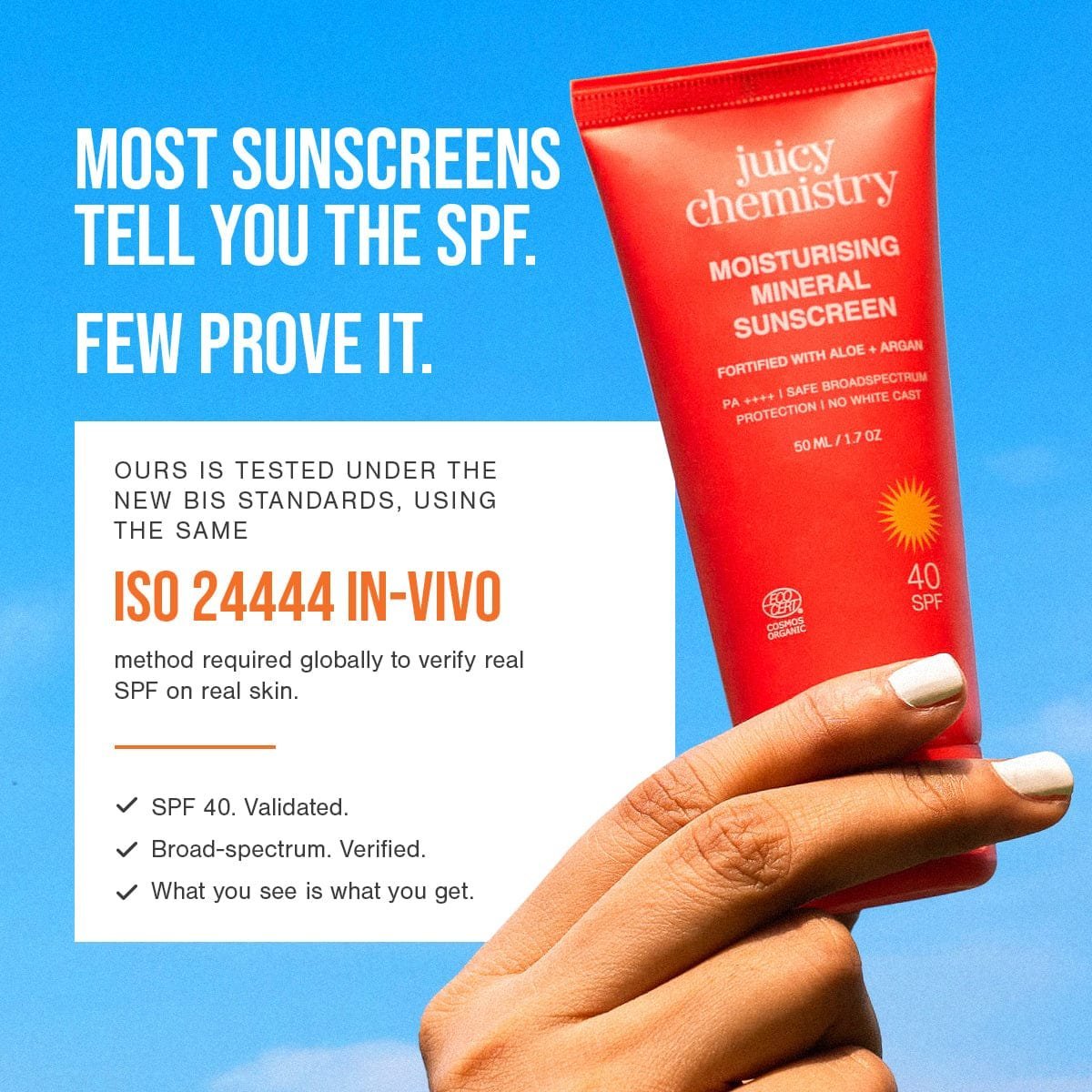 Moisturising Mineral Sunscreen Fortified with Aloe + Argan (50 ml) - Image 5
