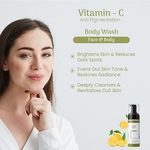 Vitamin C- Anti Pigmentation – Foaming Face & Body wash (200ml) - Image 2
