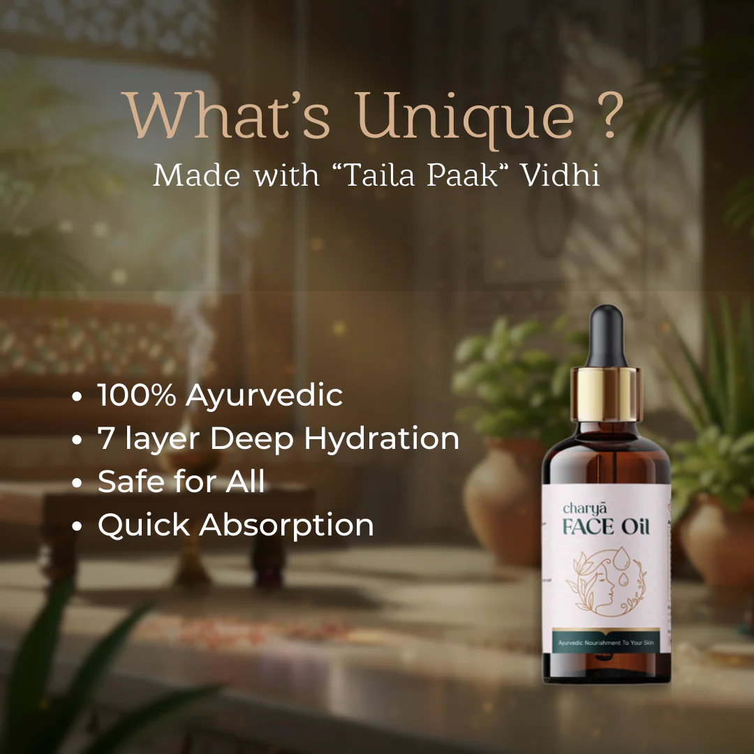 Charya Face Oil – Nourishing Oil for Dry, Dull & Sensitive Skin - Image 5