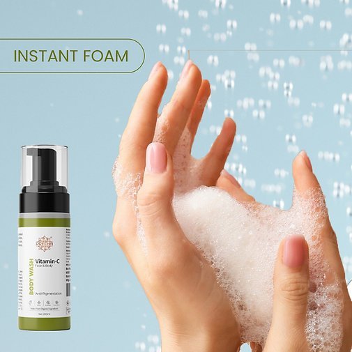 Vitamin C- Anti Pigmentation – Foaming Face & Body wash (200ml) - Image 4