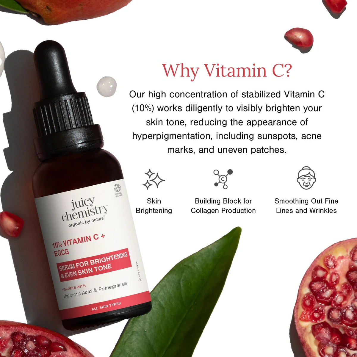 Juicy Chemistry 10% Vitamin C + EGCG Face Serum - Image 4
