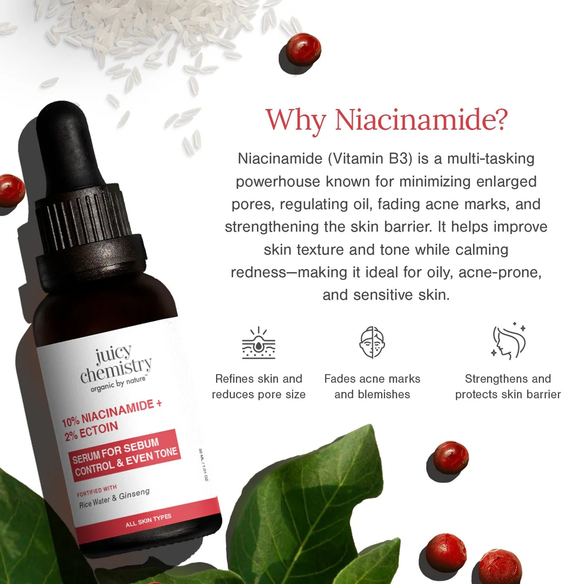Juicy Chemistry 10% Niacinamide + 2% Ectoin Face Serum - Image 5