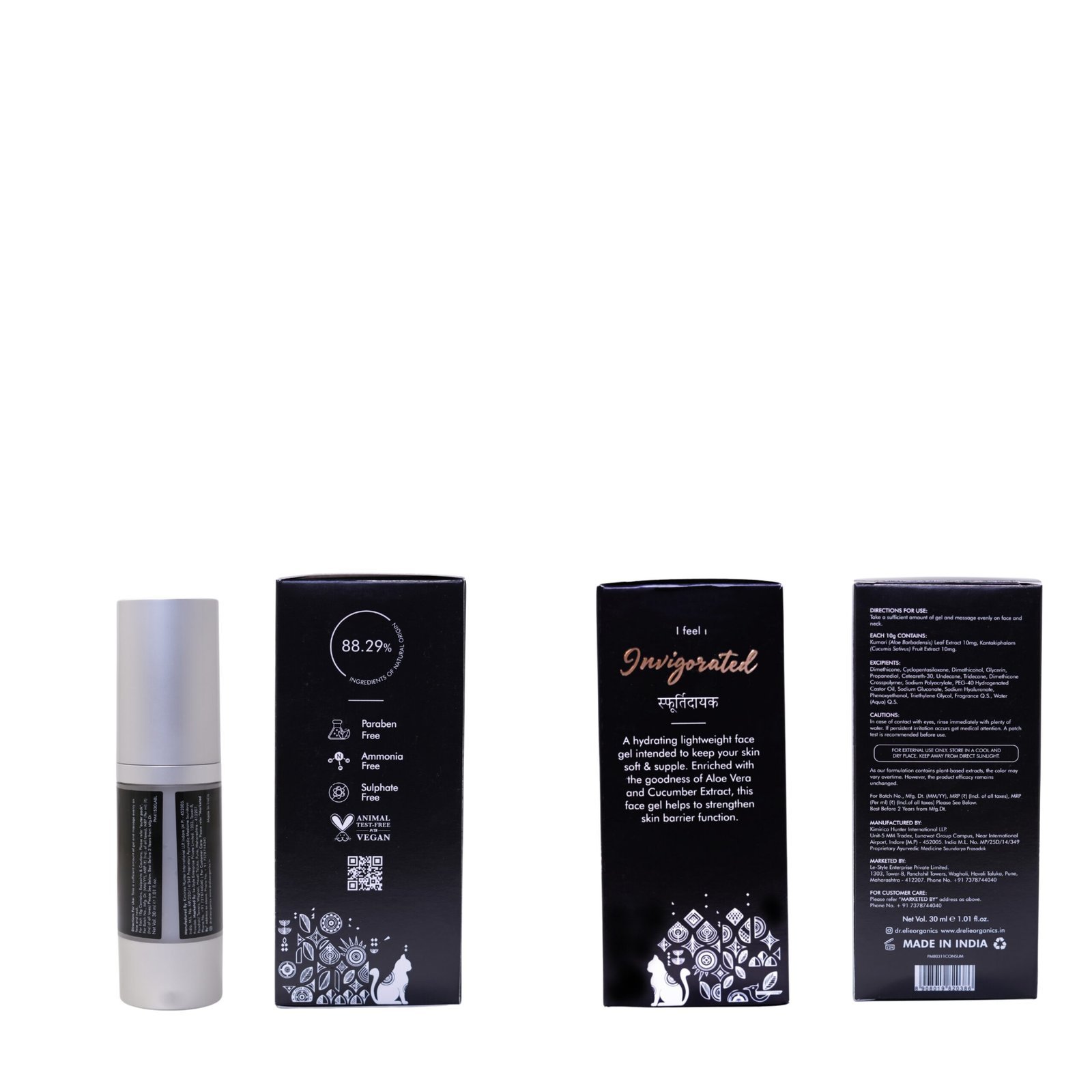 Soothing Aloe & Cucumber Face Gel (30 ml) - Image 3