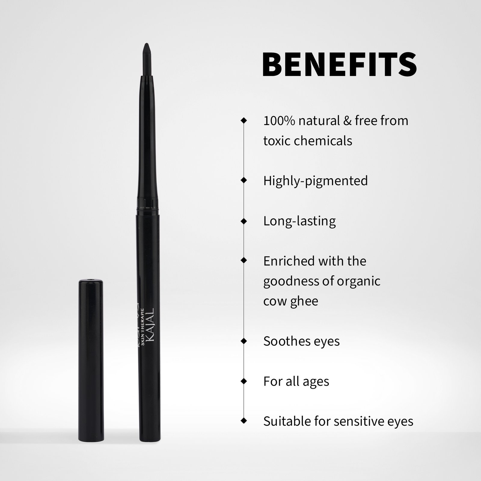 Barva's 100% Natural Kajal Pencil Stick Enriched with Vitamin E - Image 4