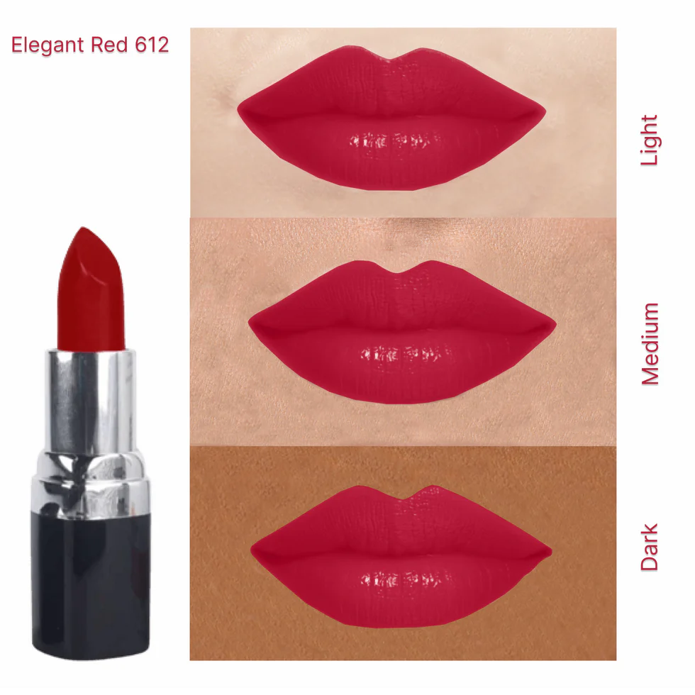 Elegant Red - 612 I Barva Natural Ghee-enriched Lipstick (4.3g) - Image 9
