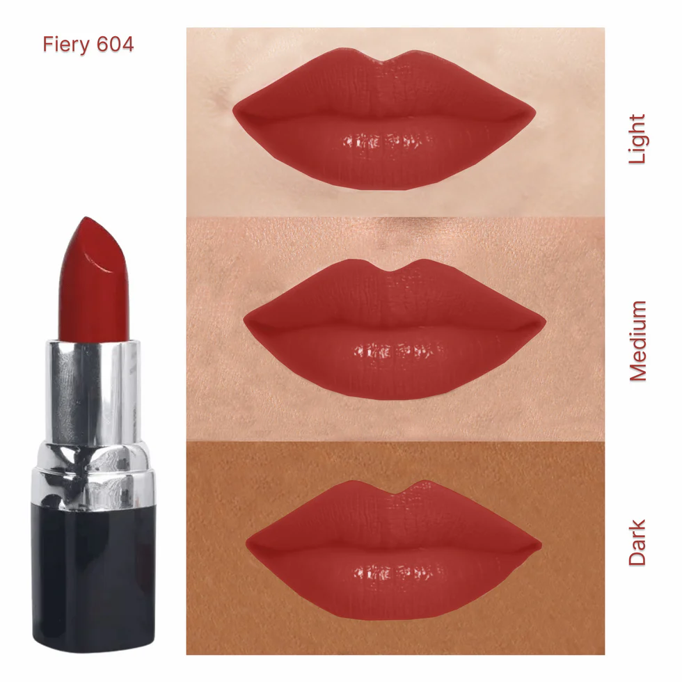 Fiery - 604 I Barva Natural Ghee-enriched Lipstick (4.3g) - Image 7