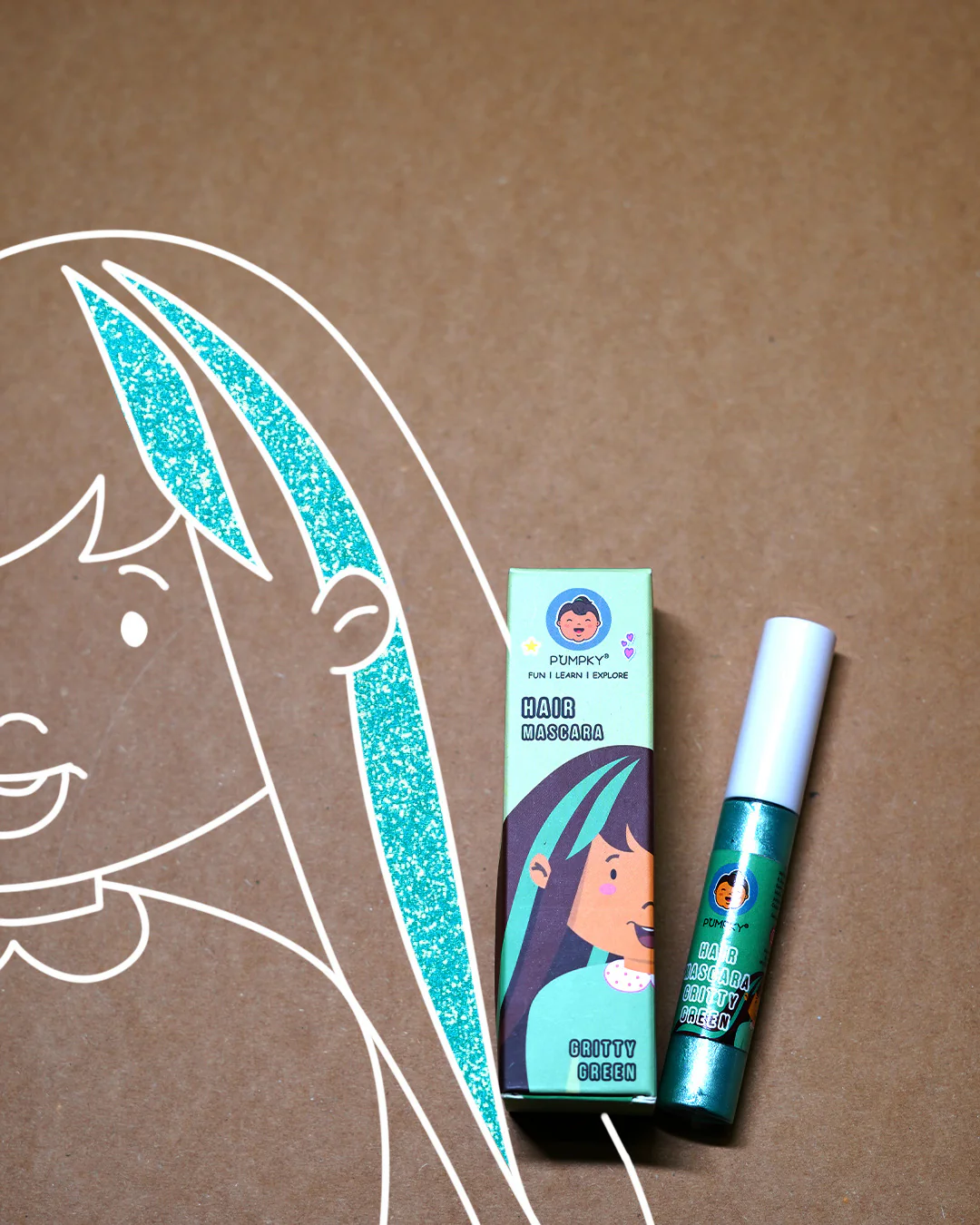 Pumpky Hair Mascara – Gritty Green (8 ml)