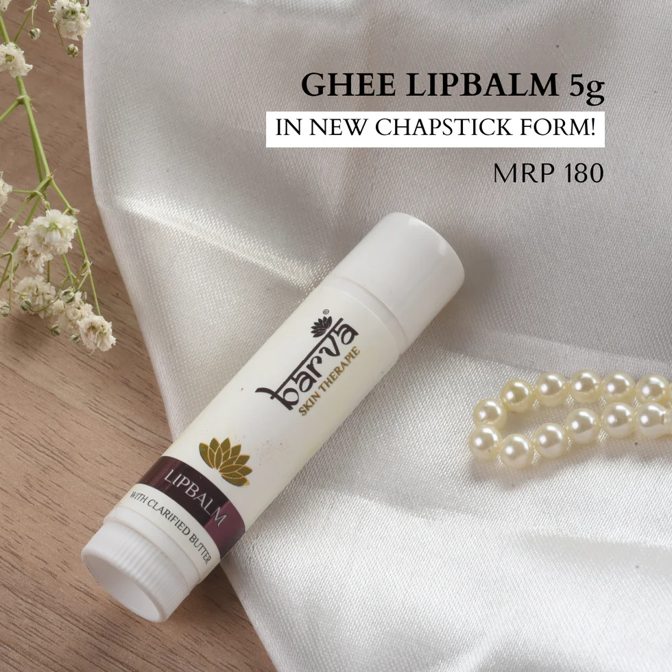 Barva Natural Ghee-enriched Lip Balm - 5g | best lipbalm for women & men | no tint - Image 3