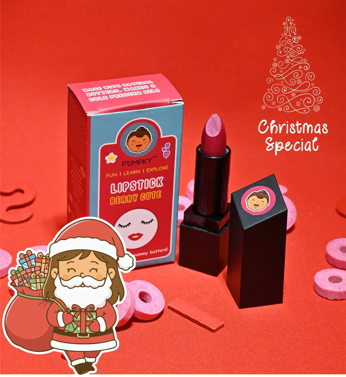 Kids-Friendly Pumpky Berry Cute Lipstick (4 gm) - Image 2