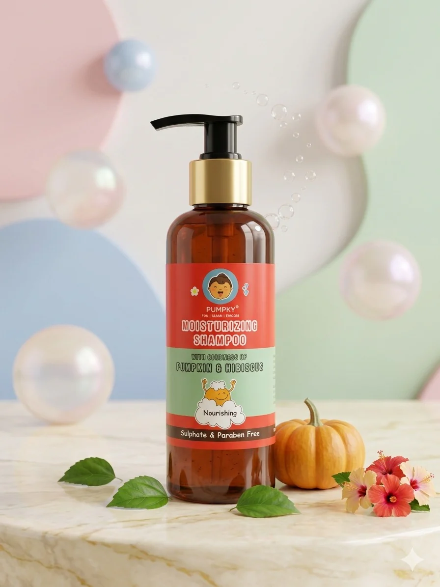 Kids-Friendly Pumpky Moisturizing Shampoo Sulphate and Paraben Free (200 ml)