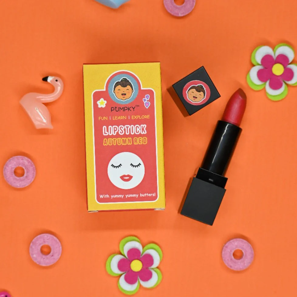 Kids-Friendly Pumpky Autumn Red Lipstick (4 gm) - Image 3