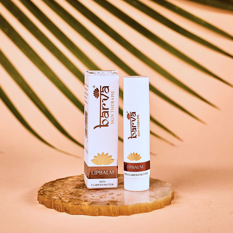 Barva Natural Ghee-enriched Lip Balm - 5g | best lipbalm for women & men | no tint