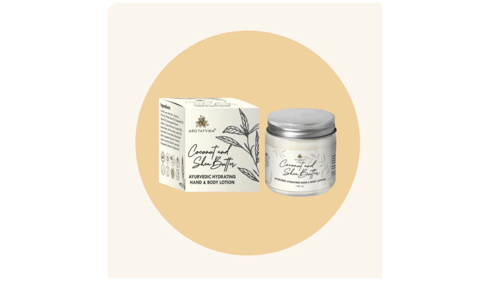 COCONUT AND SHEA BUTTER HYDRATING BODY LOTION (100ml)
