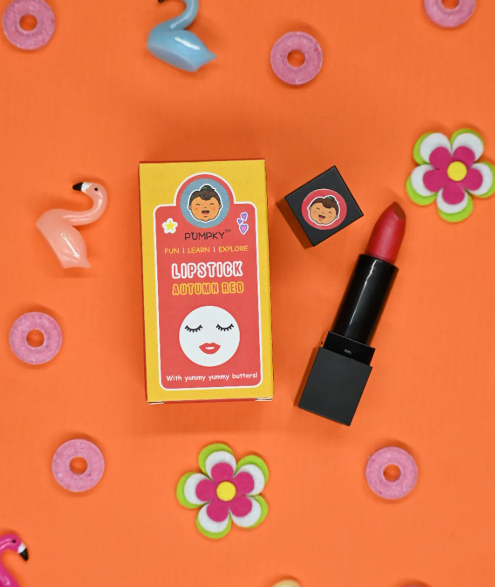Kids-Friendly Pumpky Autumn Red Lipstick (4 gm) - Image 2