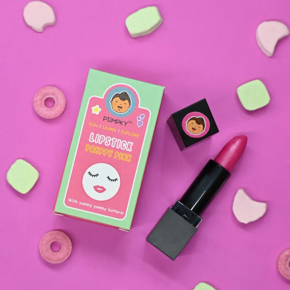 Kids-Friendly Pumpky Preppy Pink Lipstick (4 gm) - Image 2