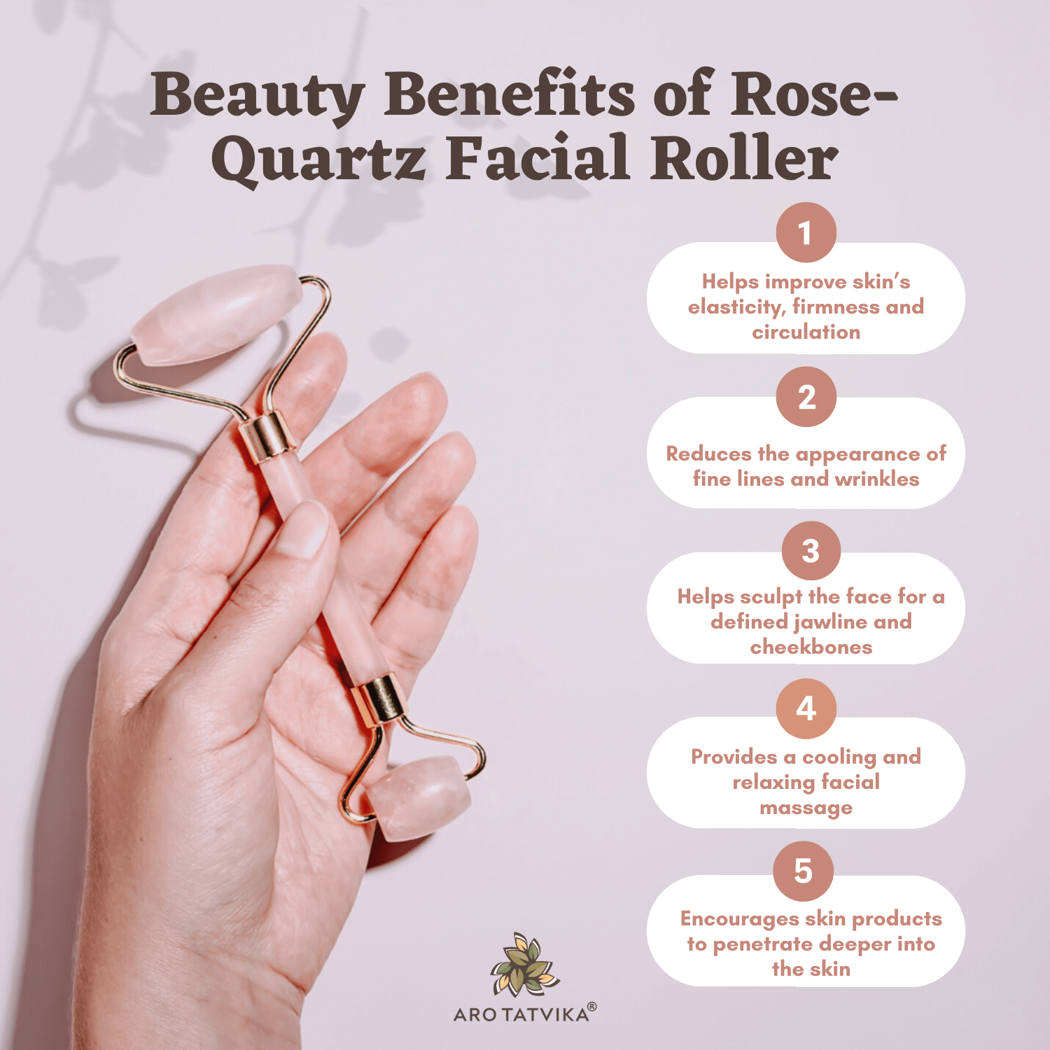 Rose Quartz Facial Roller
